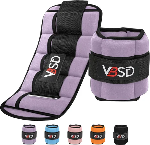 VBSD Pesas de tobillo ajustables para hombres y mujeres, 2, 4, 6, 8, 10 libras, 1 par de correas de peso para piernas, juego de pesas de tobillo con
