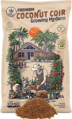 Miniatura 9 de Happy Trees Coco Coir Fibra de Coco Suelta Medio de Cultivo, Mezcla para Macetas, Inicio de Semillas, Calidad Premium, Triple Lavado para Baja