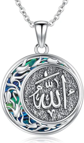 Miniatura 24 de PROESS Collar de plata de ley Hamsa Fátima collar de elefante, colgante de ojo azul, joyería para hombres, mujeres, niñas y niños