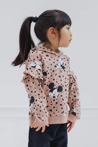 Miniatura 4 de Disney Minnie Mouse - Conjunto de sudadera con capucha y pantalones de forro polar para niñas pequeñas