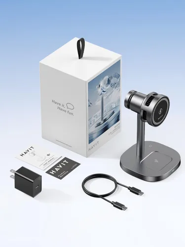 Miniatura 9 de havit Qi2 Estación de carga inalámbrica 3 en 1, cargador magnético de 15 W con ventilador de refrigeración para iPhone 17/16/15/14/13/12, Apple