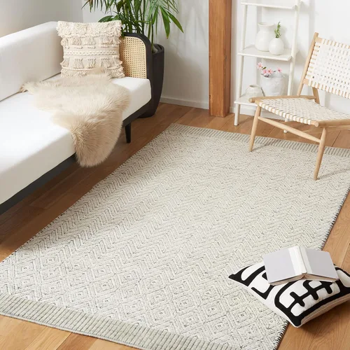 Martha Stewart Collection by Safavieh MSR9604G - Alfombra decorativa de lana hecha a mano para entrada, sala de estar, vestíbulo, dormitorio, 3 x 5