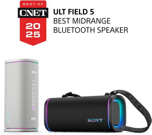 Miniatura 2 de Sony ULT Field 5 Altavoz Bluetooth portátil inalámbrico, IP67 impermeable, a prueba de polvo y óxido con graves mejorados, batería de 25 horas, luz