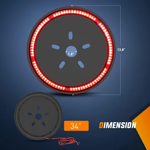 Miniatura 2 de Nilight Luz de Freno de Neumático de Repuesto Luz de Rueda Luz de la 3ra Tercera Luz de Freno Luces Traseras para Wrangler 2007-2018 JK JKU YJ TJ JK