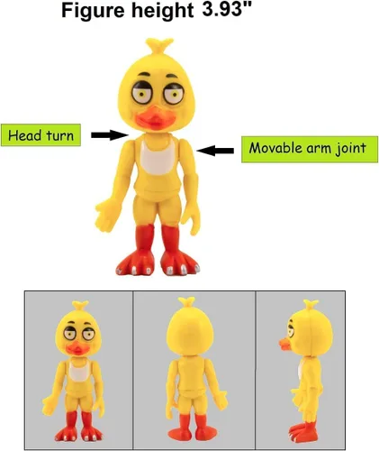 Miniatura 3 de NA Toysvill FNAF - Figuras de acción (juego de 6 piezas) Juego de figuras inspiradas en Five Nights at Freddy's Toys Figuras, adornos