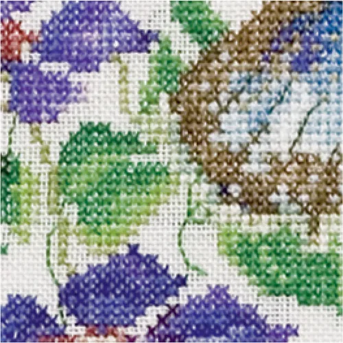 Miniatura 2 de Thea Gouverneur - Kit de punto de cruz con diseño de mariposa-clemátide - Aida - 18 unidades - Kit de bordado para adultos - Hilos de bordado DMC