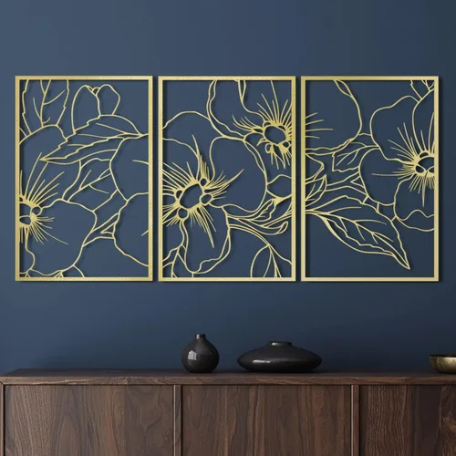 Miniatura 9 de Vivegate Black Minimalist Floral Single Line Metal Wall Art Decor - 18"X12" 3 Packs Black Floral Abstract Minimalist Lines Wall signs for Hanging