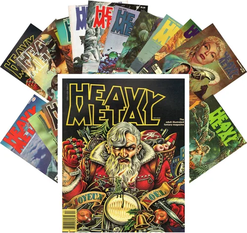 Miniatura 18 de PIXILUV Postales vintage 24 piezas Vintage SciFi Comic Book Art Magazine Covers Negro