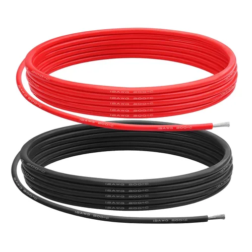 Miniatura 16 de Cable eléctrico de silicona calibre 14 AWG (rojo de 10 pies y negro de 10 pies) suave y flexible núcleo de cobre estañado de 0.003 in, alambre