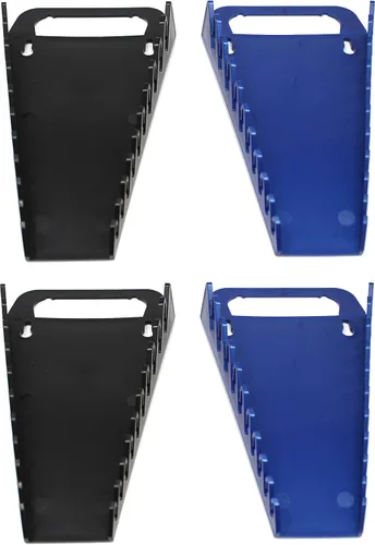 Miniatura 9 de Kit de bandeja organizadora de llaves de agarre de 10 herramientas, 2 soportes de plástico portátiles (kit de 2 piezas, negro y rojo)