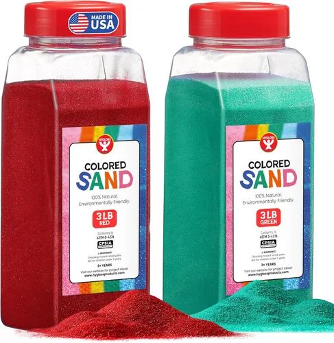 Miniatura 29 de Hygloss Arena de colores para manualidades – Botella de 1 libra, magenta – Juegos de arte de arena fina y colorida vibrante para niños – Actividades