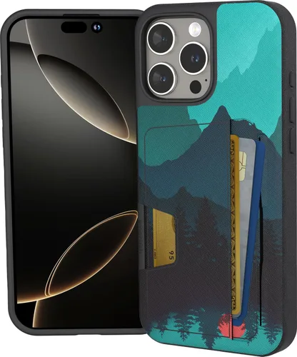 Miniatura 75 de Smartish Funda tipo cartera para iPhone 13 Pro – Wallet Slayer Vol. 2 [delgada + protectora] tarjetero con función atril - Black Tie Affair