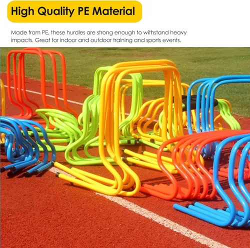 Miniatura 4 de YXXSDP Entrenamiento de velocidad de agilidad obstáculos para atletas, equipo de práctica deportiva portátil multicolor para entrenamiento