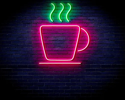 Miniatura 21 de ADVPRO Taza de café Tienda Flex Silicona LED Letrero de neón azul y rojo st16s33-fnu0041-br