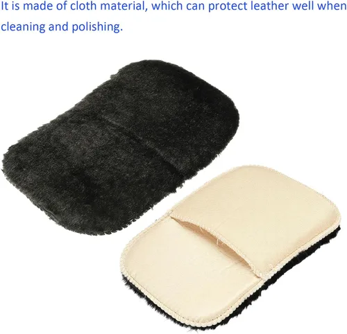 Miniatura 4 de M METERXITY Paquete de 2 guantes de pulido de zapatos, productos de cuero limpios y pulidos, paño de limpieza para brillo aplicable a bolsas de Negro