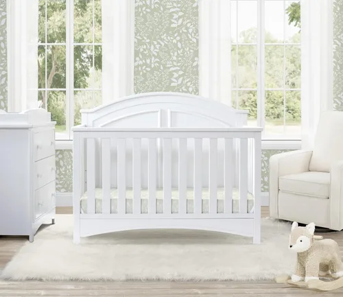 Miniatura 2 de Delta Children Perry, cuna convertible 6 en 1, con certificado Greenguard Gold, color blanco Bianca