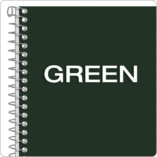 Miniatura 6 de Ampad Cuaderno de un solo alambre, reciclado, tamaño 8 x 5, 1 sujeto, cubierta verde, rayas estrechas, sin 3 agujeros perforados, 80 hojas por