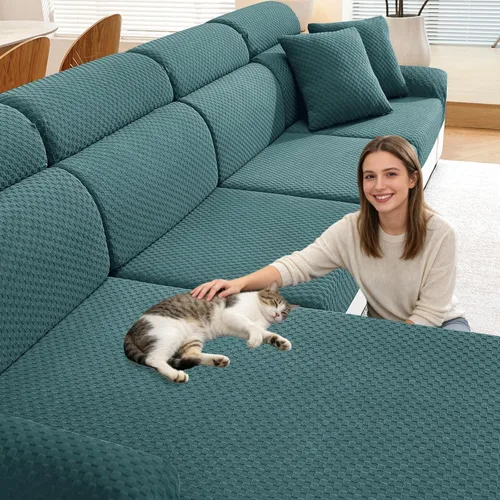 Miniatura 74 de YEMYHOM 【Liquidación】 Fundas Elásticas para Cojines de 1 Pieza, Fundas de Cojín de Asiento para Sofá y Silla, Funda Suave de Sofá de Repuesto