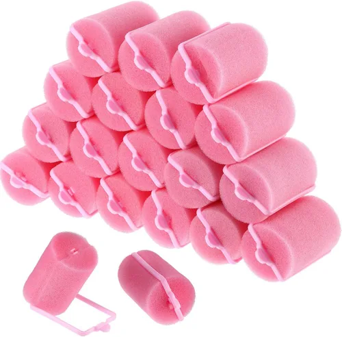 Miniatura 10 de Geyoga 18 rodillos de esponja para el cabello, rizadores grandes de espuma suave, rizadores de peluquería de gran tamaño para mujeres