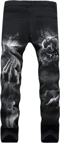 Miniatura 28 de Enrica Pantalones vaqueros estampados casuales para hombre