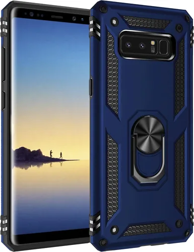 Miniatura 14 de Funda de grado militar para Samsung Galaxy Note 8, soporte de anillo giratorio de metal 360, soporte de soporte magnético integrado para montaje