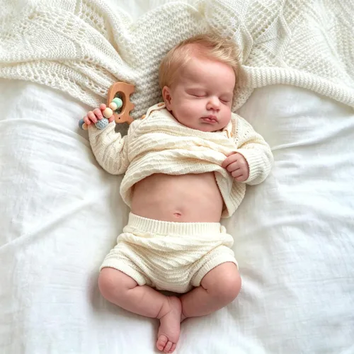 Miniatura 3 de Anano Muñecas Reborn de silicona de cuerpo completo para niño de 20 pulgadas, muñeca de bebé realista de silicona suave, tamaño real, bebés recién