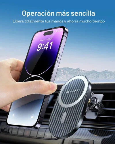 Miniatura 8 de andobil Actualizado para Montura de Coche Magsafe Pro [Ímpetu Más Fuerte, Compatible con Teléfonos Grandes] Soporte Magnético Giratório 360°