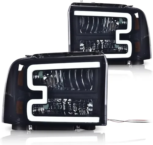 Miniatura 19 de G-PLUS - Conjunto de faros delanteros, Compatible con Ford F250 F350 Super Duty 2005-2007, Faros delanteros de parachoques, lente esmerilada