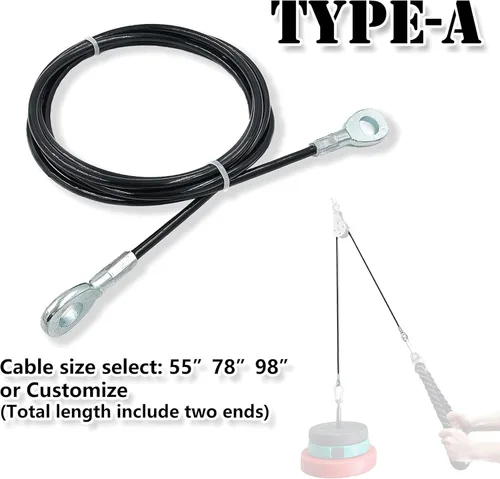 Miniatura 4 de J Bryant Fitness Cable de Repuesto para Gimnasio Polea de Fitness Gruesa de 5mm Cuerda de Alambre de Acero Resistente para Gimnasio en Casa