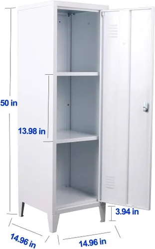 Miniatura 2 de MIOCASA Gabinete de Metal para Oficina en Casa Gabinetes de Almacenamiento con Puertas y Estantes Gabinete de Archivos con Cerradura Organizador