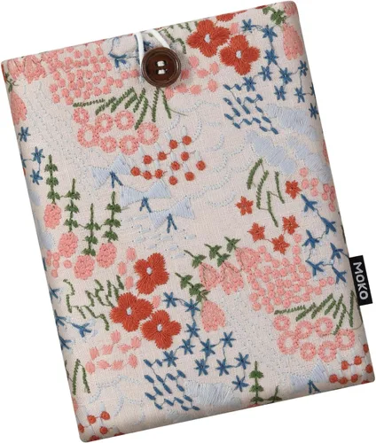 MoKo Funda protectora acolchada bordada de margaritas de 6-7 pulgadas para Kindle Colorsoft Signature Edition 2024 de 7 pulgadas, Kindle