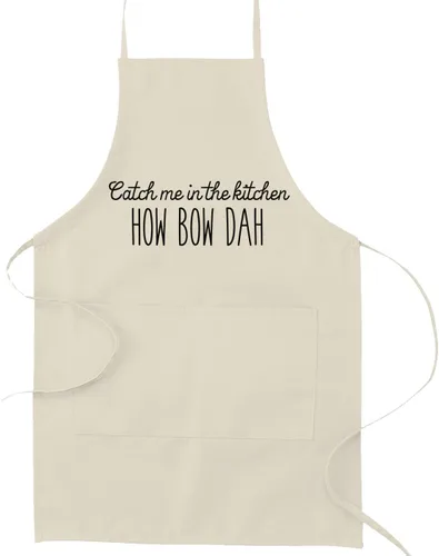 Miniatura 7 de Catch Me en la cocina How Bow Dah Funny parodia para horno de cocción cocina – Delantal, mezcla de poliéster, Negro, talla única