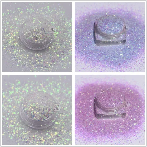 Miniatura 5 de PrettyG Juego de 10 cajas de purpurina en polvo que cambia de color UV – Festival Rave Maquillaje de Belleza Cara Cuerpo Arte Decoración UV-10C