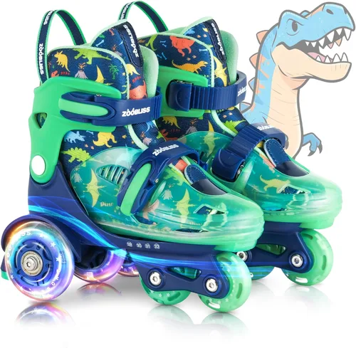 Miniatura 11 de Patines de Ruedas para Niños Principiantes - ZOOBLISS Patines de Ruedas para Niños Pequeños para Niños y Niñas de 3 a 7 Años con Ruedas que se Rosa