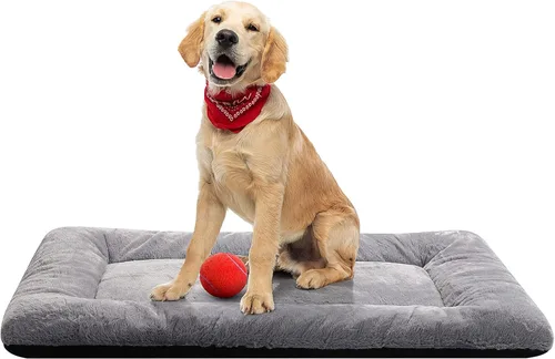 Miniatura 10 de Camas para Perros Almohadilla para Jaula para Perros Medianos/Grandes que se Ajusta a Jaulas de Perros, Almohadilla de Perrera Lavable y Gris