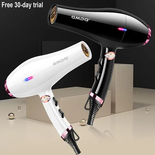 Miniatura 2 de 【Pantalla inteligente】Secador de pelo profesional 2000 iónico de alta potencia con motor de CA de secado rápido para cabello grueso 4C con accesorio