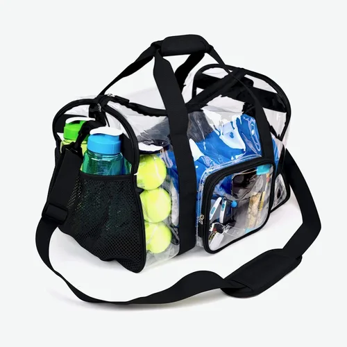 Miniatura 2 de Mochila grande transparente, mochila resistente transparente de PVC transparente, Negro (Gym Black)