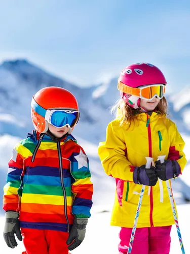 Miniatura 6 de 2 pares de guantes de nieve impermeables para niños, guantes de esquí para niños y niñas, guantes de snowboard cálidos y gruesos para clima frío