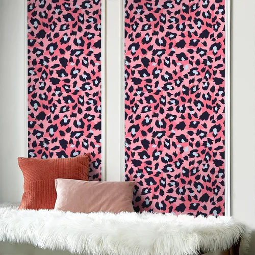 Ismoon Papel tapiz de leopardo de 16.1 x 118 pulgadas, papel tapiz con estampado de guepardo, despegar y pegar, decoración de habitación, papel de