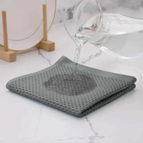 Miniatura 518 de Kitinjoy - Paños de cocina de 100 % algodón, tela de tejido gofrado, paño de limpieza ultrasuave, absorbente y de secado rápido. Beige