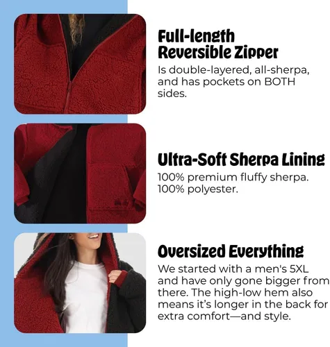 Miniatura 4 de THE COMFY Teddy Bear From Shark Tank Patented Zipper Oversized Sherpa Wearable Blanket Hoodie Gift for Women & Men