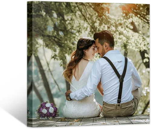 Miniatura 8 de WEGA Impresiones en lienzo personalizadas con tus fotos (enmarcada de 6 x 8 pulgadas), carga tu imagen/foto, regalos de fotos personalizados