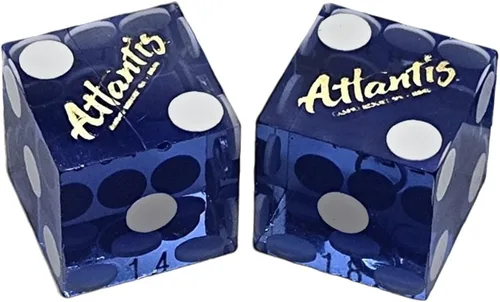 Miniatura 30 de Cyber-Deals Amplia selección de dados de 0.748 in pares de dados auténticos Nevada Casino TablePlayed dados Harveys Lake Tahoe púrpura pulido
