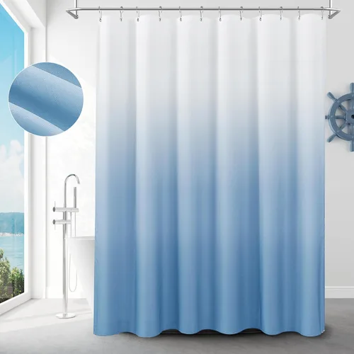 Miniatura 18 de Cortina de ducha para compartimento pequeño negra para hombres, 36 pulgadas de ancho, juego de cortinas de baño gris, cortinas geométricas estrechas