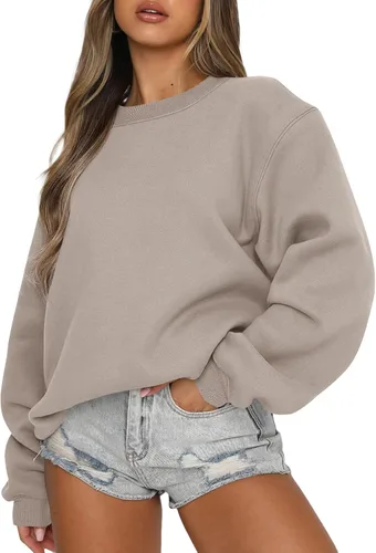 Miniatura 81 de EFAN Sudaderas de gran tamaño con cuello redondo Y2K para mujer, sudaderas con capucha para otoño, moda 2025, ropa para adolescentes y niñas, lindo