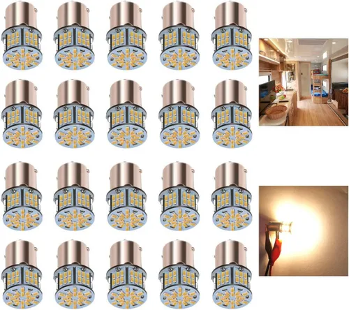 Miniatura 6 de KISLED Luces LED Interiores para RV de 12V, 20 Paquetes de Bombillas LED 1141 1156 1003 1073 BA15S 7506 para RV Caravana Remolque Barco Maletero