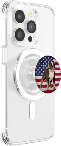 Miniatura 3 de American Bully Breed - Bulldog Dog PopSockets MagSafe PopGrip para iPhone