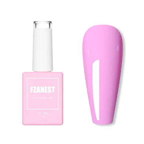 Miniatura 4 de FZANEST Esmalte de uñas en gel azul bebé, color de verano amarillo esmalte en gel para arte de uñas removible LED UV #D15