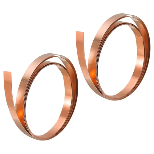 Miniatura 10 de uxcell Rollo de hoja de cobre, placa 3,280.8 ft m x 131.2 ft m x 0.2 ft m de la hoja del metal
