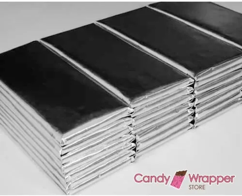Miniatura 6 de Hojas de papel de aluminio para envolver barras de chocolate, color azul claro, 40 hojas